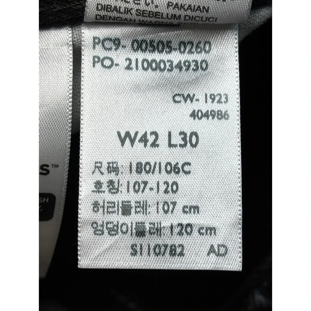 Levis 505 Regular Fit Black Jeans Mens W42 L28 Straight Leg‎ Denim 00505-0260